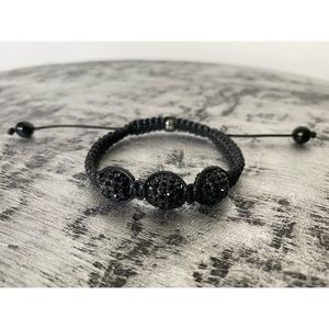 Black Pull-Tie Bracelet